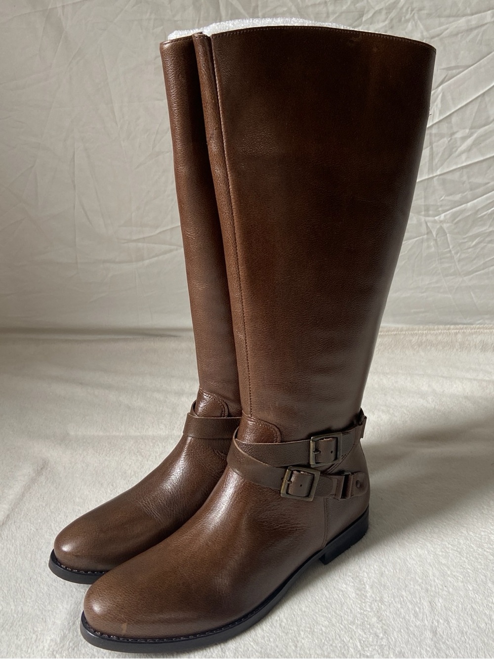 Brita Brown Over-the-Knee Buckle Riding Boots